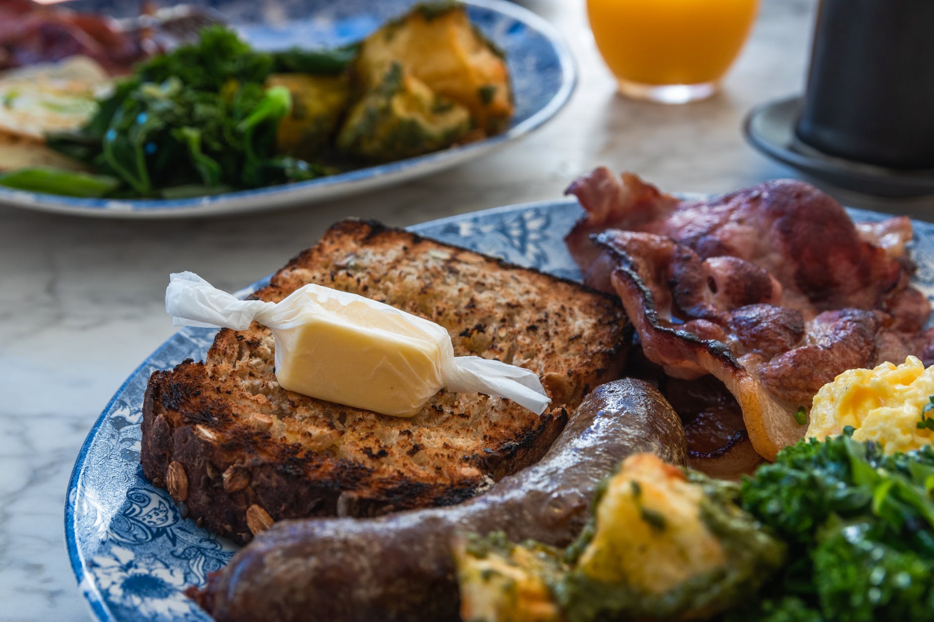 grilled meat on white ceramic plate